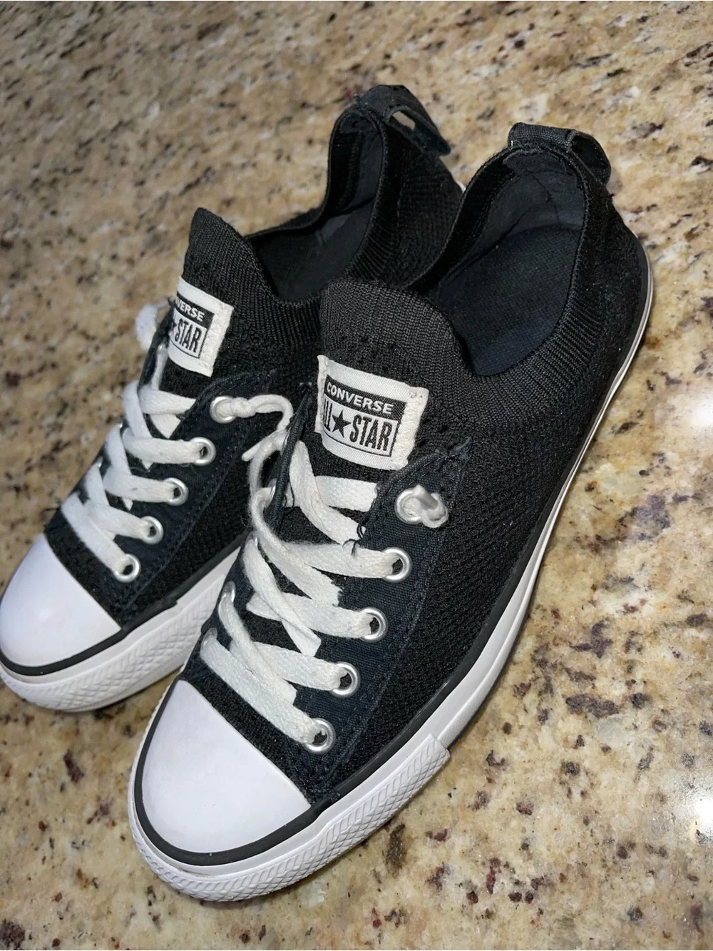 Converse Knit Black and White Low Top Sneakers